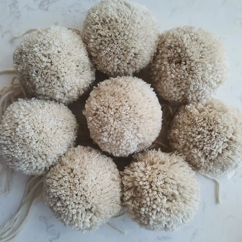 NANA משלוח מדגם 7.5cm כותנה צמר pompoms,100% בעבודת יד גדול צמר pompoms