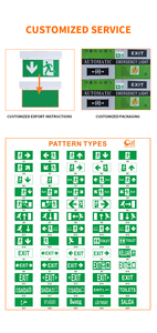 ABS và Acrylic 3W dẫn lối ra dấu hiệu ánh sáng khẩn cấp với 3.7V 1800mAh pin dự phòng và bảo vệ ip30 cho các tòa nhà thương mại - Product Image 4