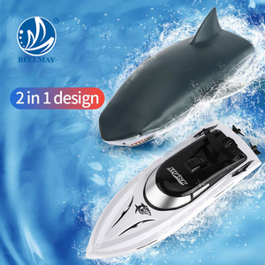 Bemay ของเล่น 2.4GHz 2 IN 1 รีโมทคอนโทรลฉลามกันน้ํา, เรือความเร็วสูง RC เรือสําหรับเด็ก - Product Image 6