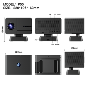 Neuester LED HD Tragbarer <span class=keywords><strong>Android</strong></span> 14 4K Mini-Projektor 800 ANSI Lumen Kabelloser Smart Home Theater LCD - Product Image 5