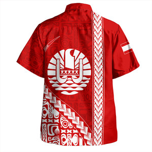 Chemise hawaïenne tahitienne personnalisée tatouages tribaux tahitiens Style chemise boutonnée à manches courtes livraison directe produits 2023 grande taille - Product Image 4