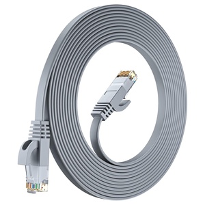 Câble Ethernet plat Cat6 jaune D-Sunty, cordon de raccordement RJ45 UTP, câble de données réseau Gigabit en cuivre toronné - Product Image 4