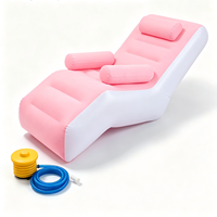 Fauteuil gonflable ergonomique avec coussin et accoudoirs, idéal pour la maison, les loisirs et le camping – Canapé gonflable multi-usages
