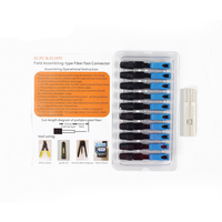 Venta directa descuento conector rápido equipo de fibra óptica SC UPC APC conector rápido adaptador de fibra de PVC y conectores SC FC LC