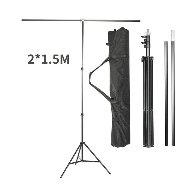 YEAH  T-Shaped Cross Bar Frame System Pvc Background Photography Photo Video Shoot T Backdrop Tripod Stand