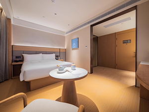 Sang Trọng Rắn Gỗ Giường Vua Kích Thước Kinh Doanh Khách Sạn Thiết Kế Với Đầu Giường Cho Kỳ Nghỉ Nội Thất Nhà trọ Dự Án Thương Mại Nệm Cơ Sở - Product Image 4