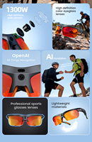 Lunettes intelligentes IA 1300W avec caméra 800 pixels pour prendre des photos et enregistrer des vidéos, appels musicaux, lunettes connectées 1300MP