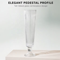 Vente flash : Support à fleurs, table, vase en verre cylindrique, pièce maîtresse pour la décoration de mariage, de fête et d'événements