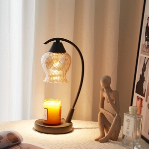 Nuovo stile in legno massello aromaterapia lampada elettrica a candela a cera rosa di fusione per la camera da letto atmosfera con olio essenziale - Product Image 4