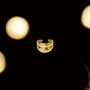 Fashion <b>Ring</b> 316L Stainless Steel PVD Gold Plating Sustainable Resistant Design - Product Image 3