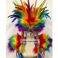 Teinté coloré marabout dinde plume pour bricolage artisanat cheveux Costume accessoire de pêche matériel de montage de mouches capteur de rêves frange décor