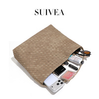 Sac fourre-tout vintage mat grande capacité, design tissé à la main, luxe léger, élégant, pour femme, porté épaule, bandoulière, sous le bras, fermeture éclair unique