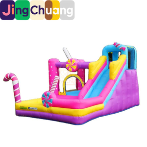 ปราสาทลมเป่าลมสำหรับเด็ก แทรมโพลีนในบ้าน แทรมโพลีนกลางแจ้งพร้อมสไลเดอร์ขนาดเล็ก อุปกรณ์สันทนาการในร่ม ผู้ผลิตอุปกรณ์สนุกสนาน - Product Image 4