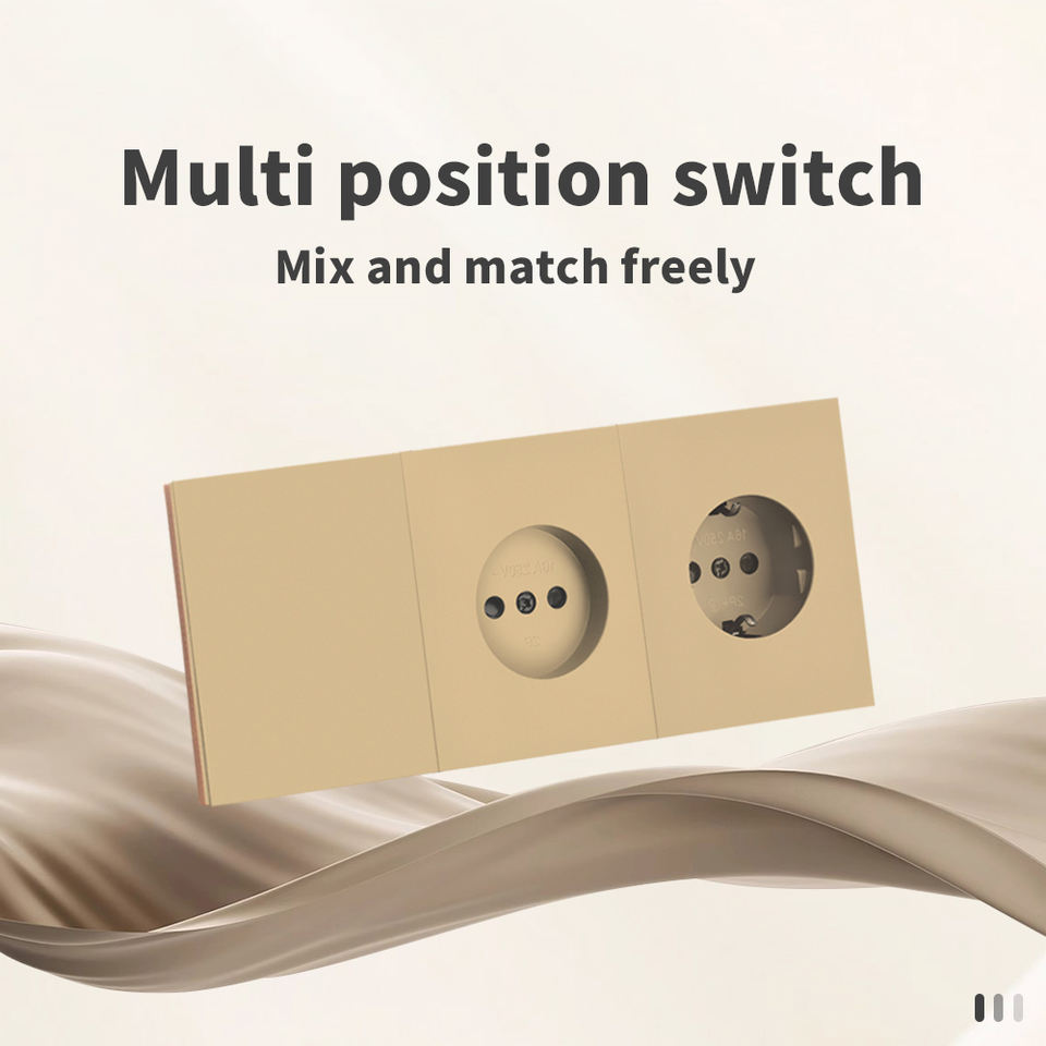 WESA Wall Switches and Sockets Ultra Thin Push Button EU 1/2/3 Gang ...