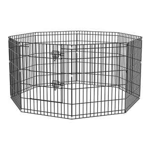 Metal tel ekstra büyük kapalı köpek oyun parkı 8 Panel siyah Metal çit köpek Run katlanabilir <span class=keywords><strong>Pet</strong></span> yavru oyun parkı genişletilebilir - Product Image 3
