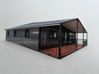 Maison conteneur modulaire préfabriquée de haute qualité de 40 pieds avec système d'énergie solaire, atelier moderne, bureau, logement