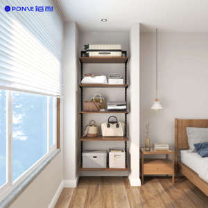 Set di Mobili <span class=keywords><strong>per</strong></span> Camera da Letto <span class=keywords><strong>per</strong></span> Bambini Design Giapponese <span class=keywords><strong>Armadio</strong></span> in Legno Regolabile con Ante in MDF e Spazio Appendiabiti <span class=keywords><strong>per</strong></span> Camerette - Product Image 4