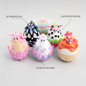 Figurine de décoration de Pâques en forme de dragon imprimée en 3D, ornement de bureau en PLA, coloré, qui brille dans le noir, cadeau pour enfants - Product Image 4