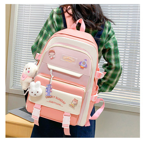 בית ספר אופנה הסיטונאי סטודנטים 5 יח 'סט שקיות ספרים גדולים תרמיל תלמיד בית ספר עבור נשים תרמילים המכללה - Product Image 6