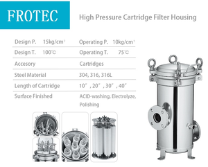Boîtier de filtre à cartouche d'eau pour toute la maison en acier inoxydable 304/316L pour réduire les sédiments, la rouille, le goût/l'odeur du chlore et le tartre. Yeux de levage à bride - Product Image 3