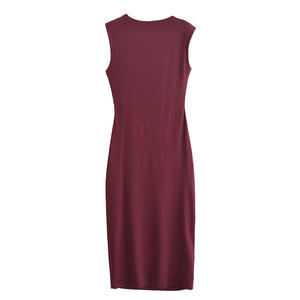 ชุดเดรสผู้หญิงทรงเข้ารูปผ้าซาตินแขนกุดแต่งขอบลูกไม้ระบายช่วงสะโพกพร้อมสายรัดสำหรับฤดูร้อนจาก IStapromo Gifts - Product Image 5