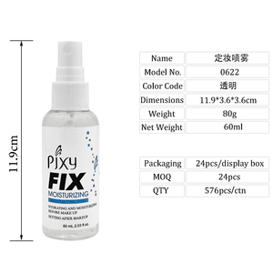PIXY Vente en gros OEM/ODM Service Maquillage du visage Fix Spray Waterproof Hydratant Spray Réglage en stock - Product Image 5
