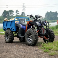 Quad 250cc 4x4 robuste à refroidissement par eau avec benne hydraulique et pneus antidérapants pour la récolte agricole
