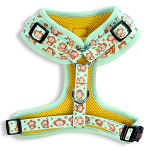 Lindo <span class=keywords><strong>mono</strong></span> verde Kawaii arnés para mascotas neopreno suave seguro y cómodo ajuste ajustable arnés para mascotas para perros pequeños a medianos - Product Image 2