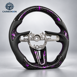 Volant sport à fond plat en fibre de carbone et cuir personnalisé pour Mazda 3 6 CX3 CX4 CX5 CX50 CX30 CX8 CX9 CX90 MX5 2017 - Product Image 2