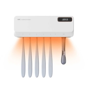 Stérilisateur de brosses à dents UVC, nettoyeur de brosses à dents, support mural avec fonction minuterie, sans fil, pour salle de bain - Product Image 1