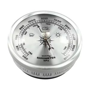 Barómetro Mecánico de Metal de 70 mm con Función de Reloj para Monitoreo del Clima Doméstico con Medidor de Presión de Aire y Hora - Product Image 2