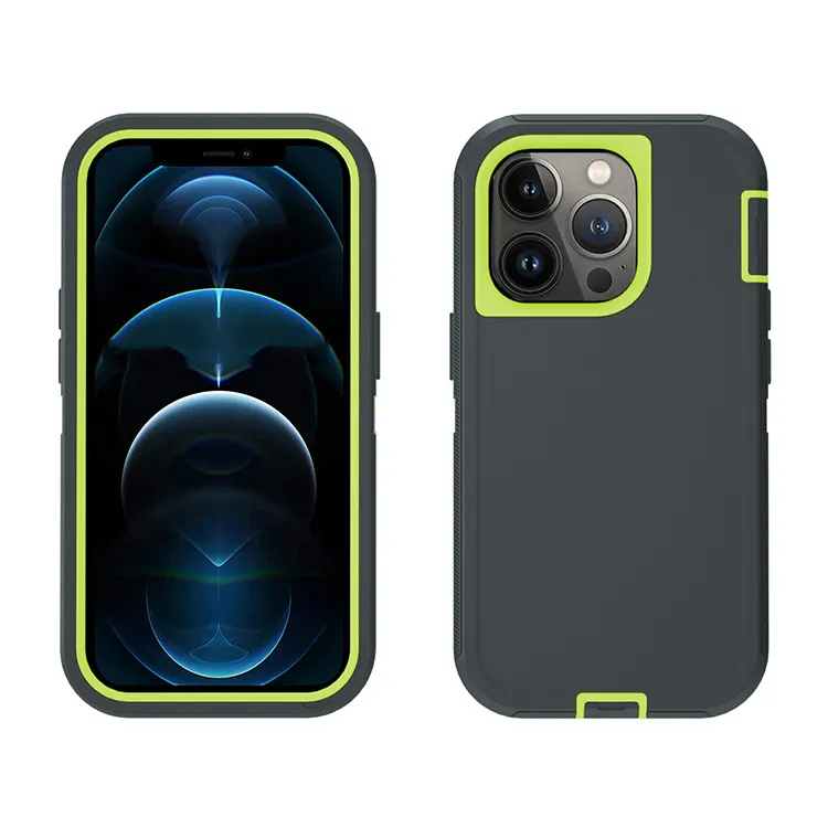 360 Perlindungan Penuh Shockproof Rugged Defender Casing Telepon untuk iPhone 11 12 13 Pro Max dengan Kualitas Tinggi Klip Armor Penutup Belakang