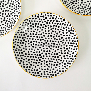 Assiette à dessert à pois de 7,5 pouces en gros - Imprimée par transfert thermique, sans danger pour le contact alimentaire, compatible micro-ondes/lave-vaisselle/<span class=keywords><strong>four</strong></span> - Product Image 3