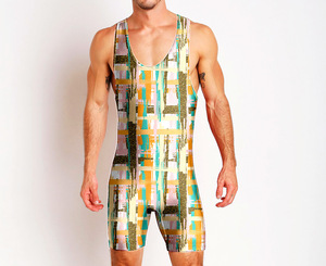Singlet gulat poliester tanpa lengan, cepat kering, menyerap keringat, sablon custom, seragam tim sublimasi, bernapas, untuk musim panas - Product Image 2