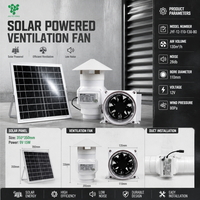 Ventilateur de toit en plastique à énergie solaire, ventilation photovoltaïque, élimination de la chaleur industrielle, économie d'énergie, moteur en cuivre pur, DC 12V