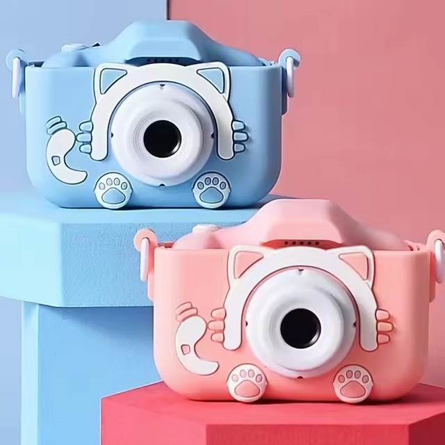 1080P Kids Digital Camera Cute Toy Cat Crow Dog Unicorn Children's Mini Video Camera Toys Kids Selfie Toddler Child Camera