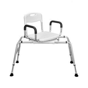 Rotating <b>Shower</b> <b>Chair</b> Aluminum Alloy With Armrests And Backrest For Elderly And Pregnant Women Bathroom Use - Product Image 2