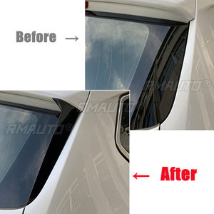 สปอยเลอร์ข้างกระจกหลังคู่ สีดำเงา สำหรับ BMW X3 F25 2011-2017 ปีกหลัง ขอบข้าง ฝาปิดท้าย - Product Image 4