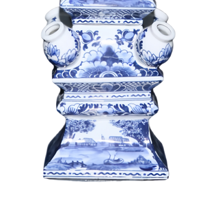 Vase en <span class=keywords><strong>porcelaine</strong></span> bleu et blanc authentique <span class=keywords><strong>de</strong></span> style <span class=keywords><strong>Delft</strong></span>, ornement décoratif en céramique chinoise peint à la main - Product Image 3