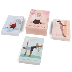 Cartes de <span class=keywords><strong>pose</strong></span> de yoga personnalisées Cartes de jeu d'exercice de yoga Cartes de yoga imprimées avec des boîtes - Product Image 1