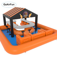 Bar de piscine gonflable de loisirs et de divertissement de plein air de haute qualité personnalisé en usine avec tente adaptée à une variété de scènes