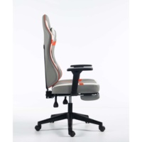 Chaise de jeu pour joueurs d'e-sport, dossier haut avec soutien lombaire, appui-tête et repose-pieds, fabrication OEM