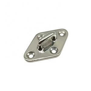 Nouvelle plaque d'œil <span class=keywords><strong>fixe</strong></span> en acier inoxydable 316 poli miroir, base diamantée, anneau en D de 80 mm, pour bateaux, yachts et navires HAICE - Product Image 5
