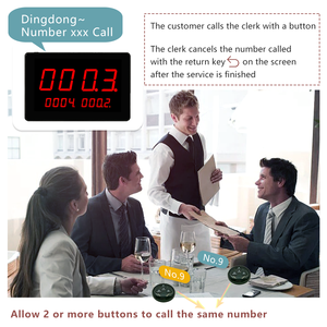 Ycall K-2000C chuyên nghiệp không dây cafe nhà hàng buzzer khách bảng cuộc gọi nút phân trang <span class=keywords><strong>Waiter</strong></span> pager beeper dịch vụ gọi điện thoại - Product Image 2