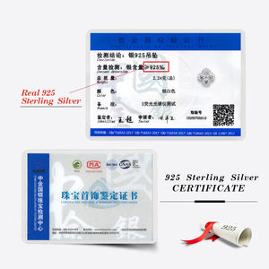 مجوهرات رايننتين LZS09 الفاخرة أربع أوراق البرسيم 8A مكعب الزركونيا الاشتباك طقم مجوهرات الفضة للنساء - Product Image 6