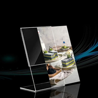 Support de menu en acrylique transparent pour présentoir de table, idéal pour les magasins de détail et les restaurants, parfait pour les fournitures d'entreposage et de supermarchés