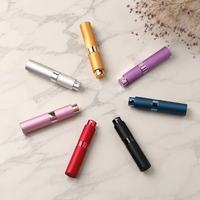 Flacon pulvérisateur de parfum vide 8ml 10ml le plus vendu, avec pompe, boîtier en aluminium, flacon en verre, finition mate, multicolore, personnalisable OEM