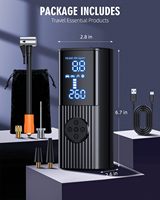 Gonfleur de pneu Compresseur d'air portable-Pompe à air pour pneus de voiture Arrêt automatique, compresseur d'air pour voiture Pneu puissant et portable