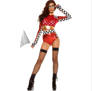 Gran oferta, disfraces de <span class=keywords><strong>conductor</strong></span> de coche, disfraces de carreras sexis para mujer, uniforme de carreras, conjuntos de disfraces de Cosplay - Product Image 2
