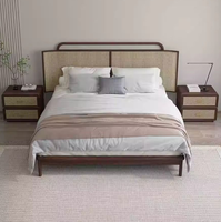 Lit double de luxe créatif pour chambre principale, style nordique hôtelier